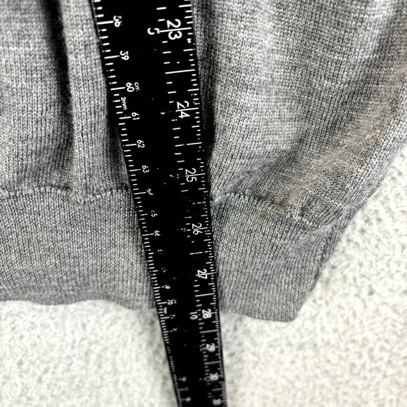 Mens Merino Wool Sweater XXL Gray Kurt Cobain Grandpacore Academia Preppy - Picture 7 of 9